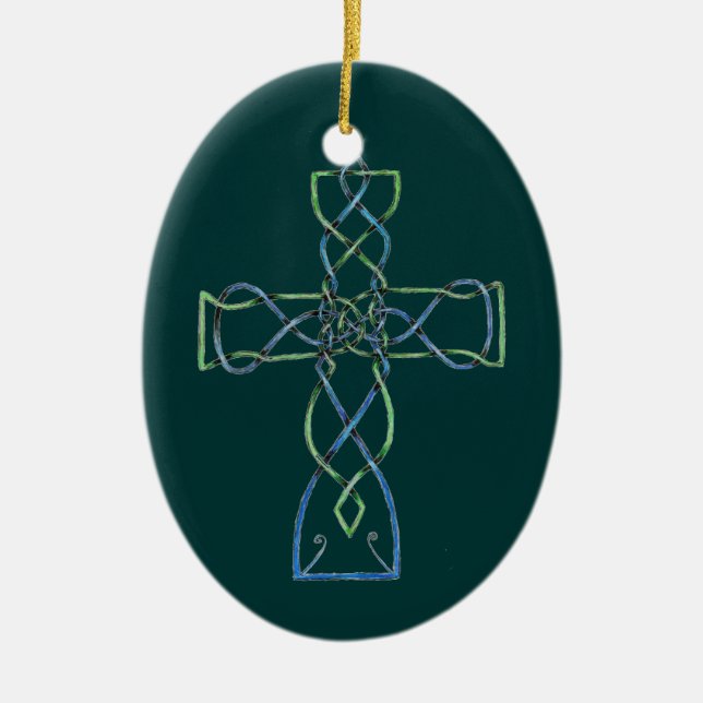 Celtic Knotwork Cross,  Ornament (Front)