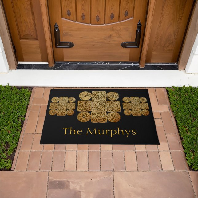 Celtic Knotwork Cross Personalized Doormat (Outdoor)