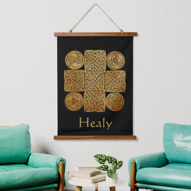 Celtic Knotwork Cross Personalized Hanging Tapestry (Living Room)