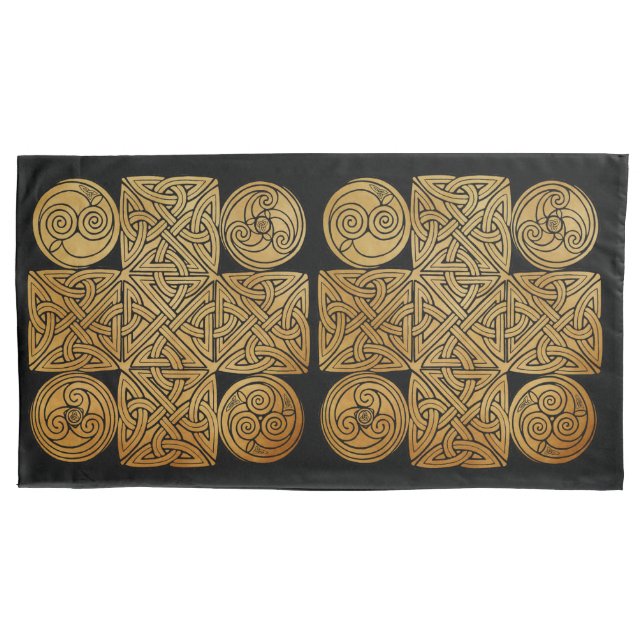Celtic Knotwork Cross Pillowcase (Front-Left)