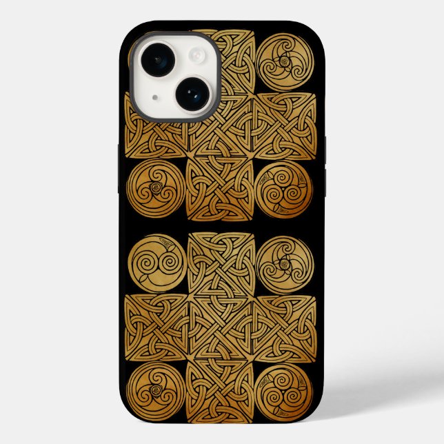 Celtic Knotwork Cross Speck iPhone 13 Case (Back)