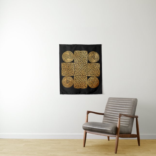 Celtic Knotwork Cross Tapestry (In Situ)