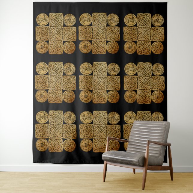 Celtic Knotwork Cross Tapestry (In Situ)