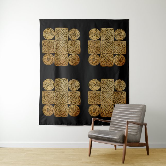 Celtic Knotwork Cross Tapestry (In Situ)