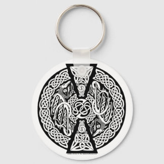 Celtic Knotwork Dragons Keychain