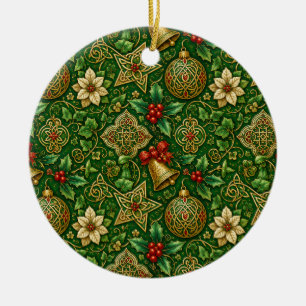 Celtic Knotwork Irish Christmas Ceramic Ornament