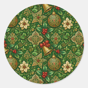 Celtic Knotwork Irish Christmas Stickers