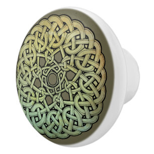 Celtic Knotwork Mandala Ceramic Knob