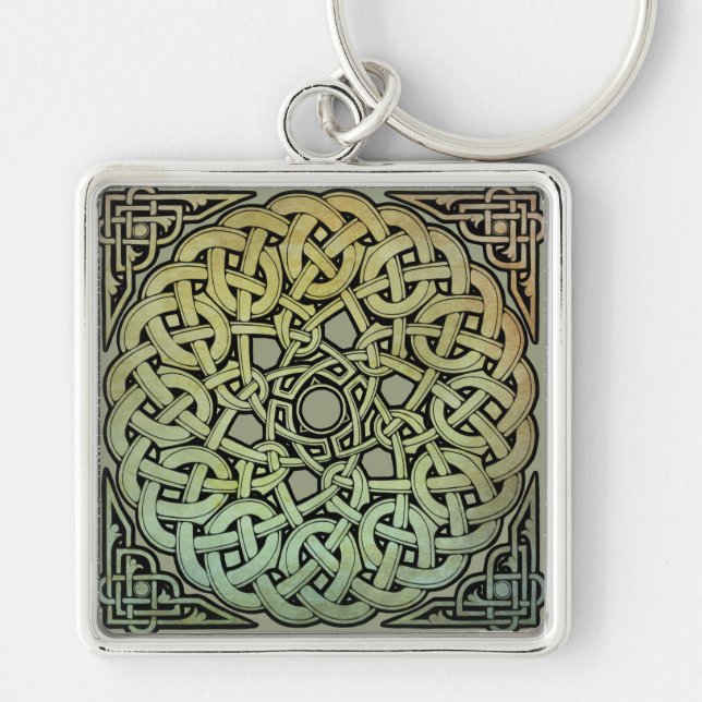Celtic Knotwork Mandala Keychain (Front)