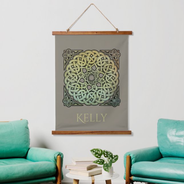 Celtic Knotwork Mandala Personalized  Hanging Tapestry (Living Room)