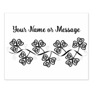 Celtic Knotwork Personalized Rubber Stamp