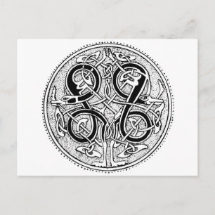 Celtic knotwork postcard