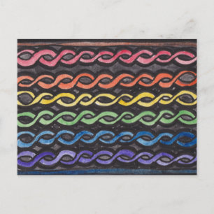 Celtic Knotwork Pride Flag Postcard