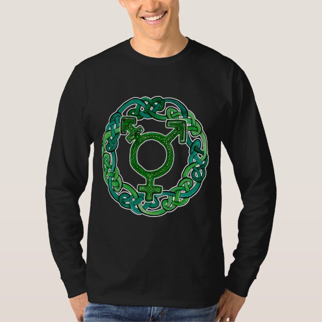 Celtic Knotwork Transgender Symbol T-Shirt (Front)