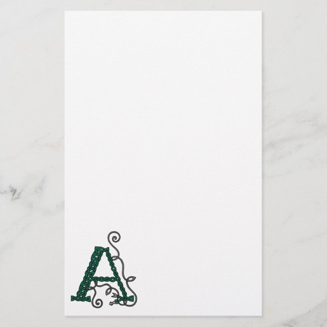 Celtic Letter A stationery (Front)