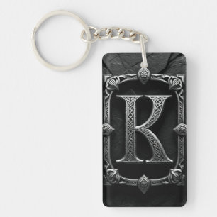 ⚫ Celtic Letter K Monogram Emblem Design ⚫ Keychain