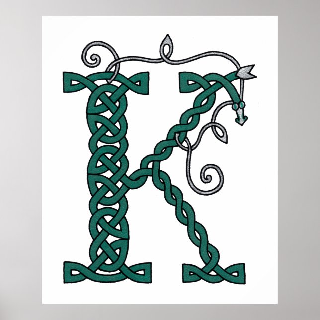 Celtic Letter K print (Front)