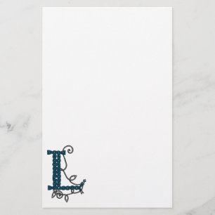 Celtic Letter L stationery