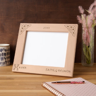 Celtic Letter X Custom Name Etched Frames
