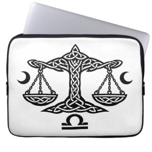 Celtic Libra Scales by BurnsInHell Laptop Sleeve