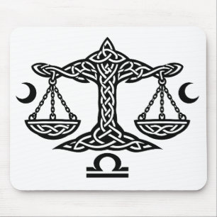 Celtic Libra Scales by BurnsInHell Mouse Pad