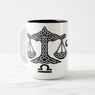    Celtic Libra Scales by BurnsInHell Two-Tone Coffee Mug