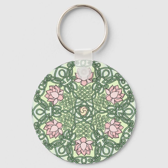 Celtic Lotus Keychain (Front)