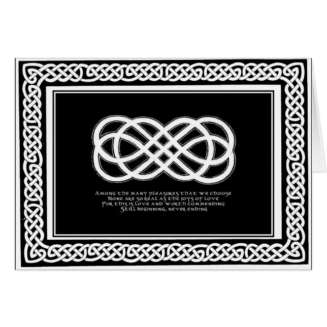 Celtic Love Knot and poem with border (Front Horizontal)