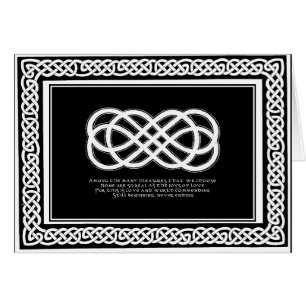 Céltic Love Knot et poème avec bordure