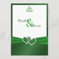 Celtic Love Knot in Emerald Green Invitation