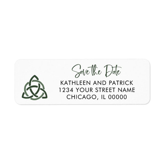 Celtic Love Knot Mariage romantique Sauvez la date (Devant)