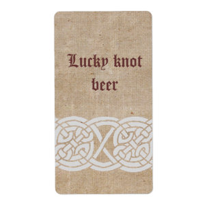 Celtic lucky knot beer label