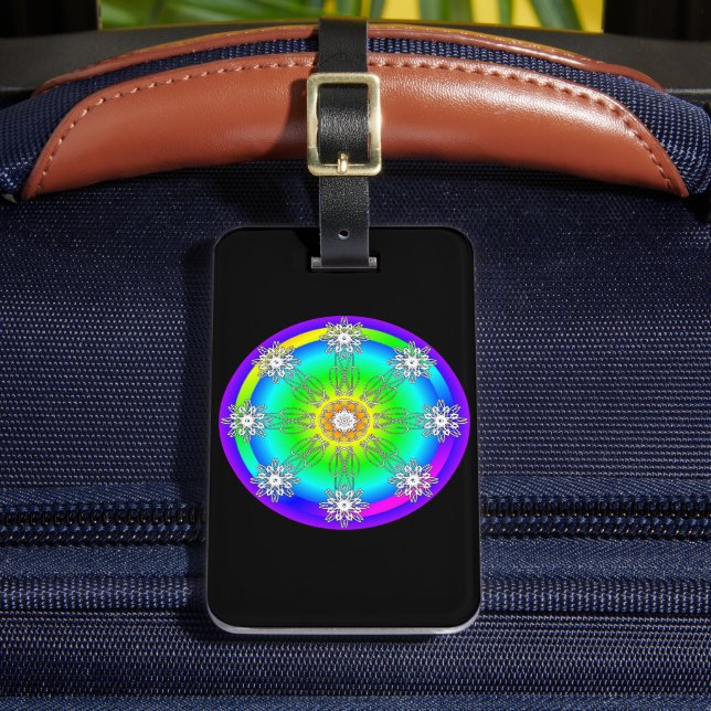 Celtic Mandala Luggage Tag (Front Insitu 2)