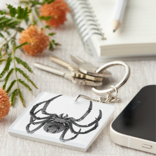 Celtic Mechanical Spider Art Keychain