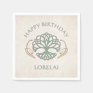 Celtic Medieval Fantasy Birthday Napkin