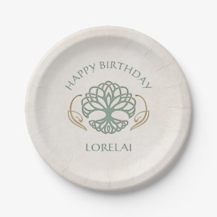 Celtic Medieval Fantasy Birthday Paper Plate