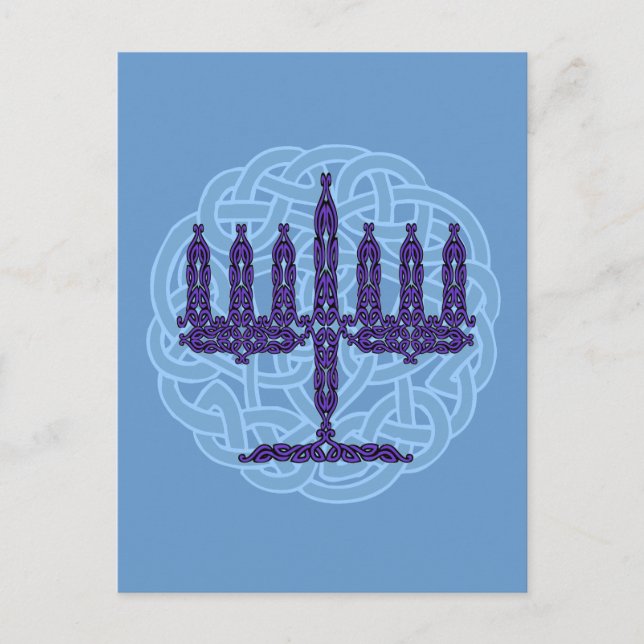 Celtic Menorah Postcard (Front)