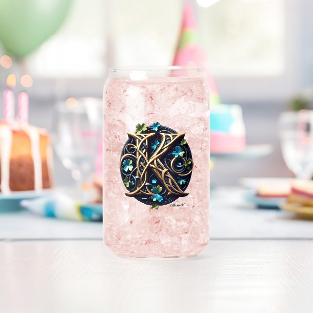 Celtic Monogram Can Glass Set (Insitu (Anniversaire))