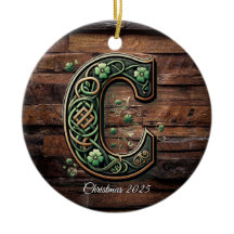 Celtic monogram letter ornament