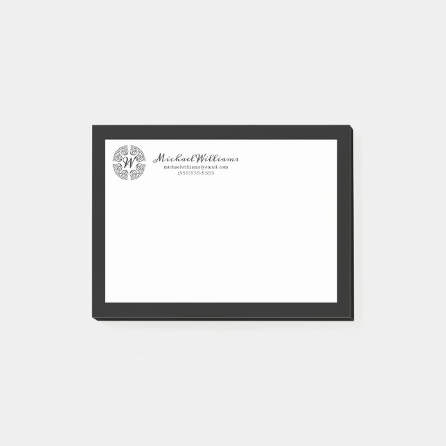 Celtic Monogram Post-it Notes (Front)