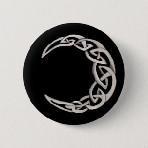 Celtic moon 2 inch round button