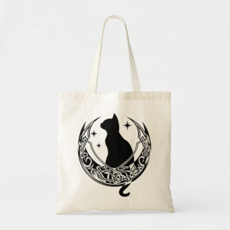 Celtic Moon | Night Cat Stars Tote Bag
