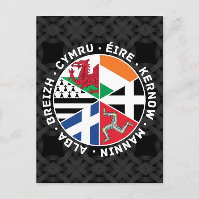 Celtic Nations Flags Postcard (Front)
