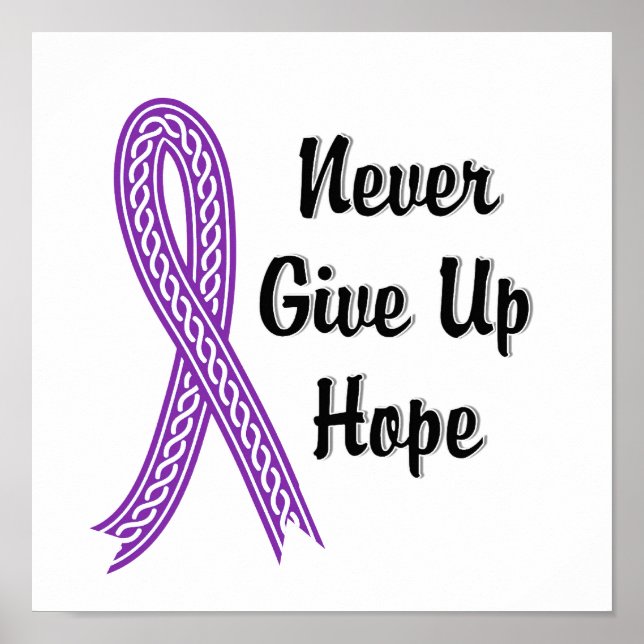 Celtic Never Give Up Hope Epilepsy Poster (Front)