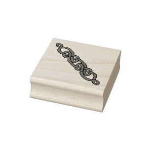 Celtic, Nordic braided corner/side  knot Rubber Stamp