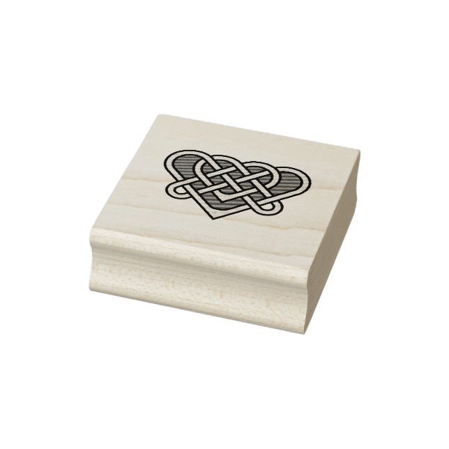 Celtic, Nordic braided knot heart Rubber Stamp (Stamp)