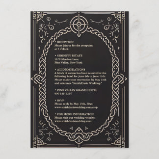 Celtic Nordic Medieval Scroll Viking Wedding Enclosure Card
