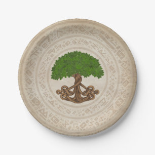 Celtic Oak Tree of life -Yggdrasil Paper Plate