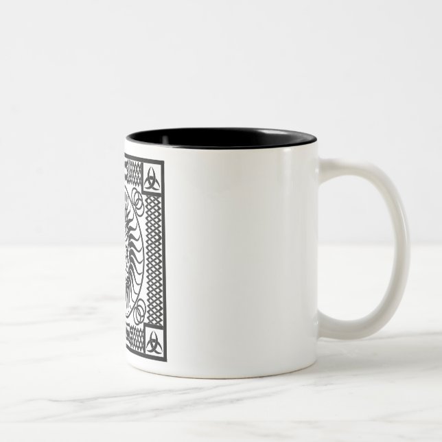 Celtic ornament Single Two-Tone Coffee Mug (Right)