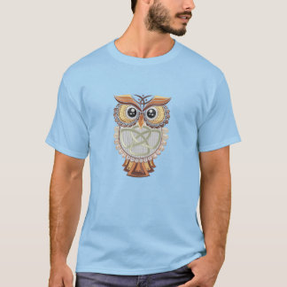 Celtic Owl Embroidery Graphic T-Shirt